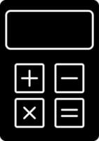 calculadora icono en negro y blanco color. vector