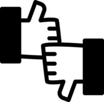 Like Dislike Icon In Black and White Color. vector