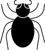 Spider Icon In Black and White Color. vector