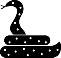 serpiente icono en negro y blanco color. vector