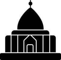 Pagoda Icon In Black and White Color. vector