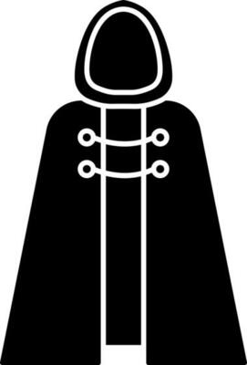 Isolated Glyph Cape Icon.