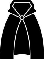 Black And White Color Cape Icon in Flat Style. vector