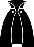 Illustration of Cape or Cloak Icon in Black And White Color. vector