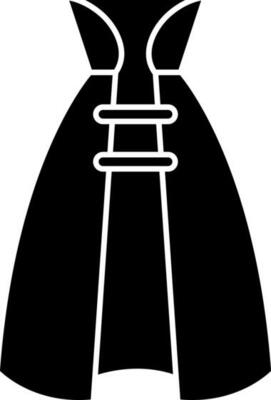 Illustration of Glyph Cape Icon in Flat Style.