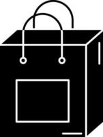 Illustration of Carry Bag Icon In Black and White Color. vector