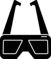 la seguridad gafas de protección icono en negro y blanco color. vector