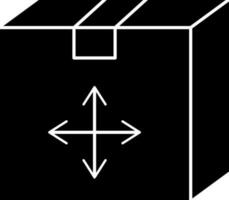 Expand Box Icon In Black and White Color. vector