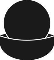 Crystal Ball Icon In Glyph Style. vector