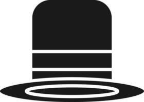 Top Hat Icon In Black and White Color. vector