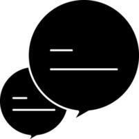 Speech Bubble Icon In Black And White Color. vector