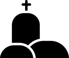 Calvary Golgotha Icon In Glyph Style. vector