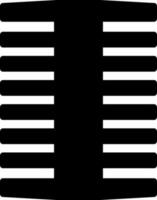 Black and White Lice Comb Icon in Flat Style. vector