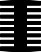 Black and White Lice Comb Icon in Flat Style. vector