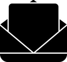 Envelope With Letter Icon In Black and White Color. vector