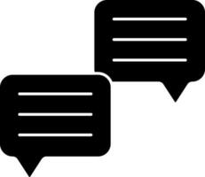 Chat Icon In Black and White Color. vector