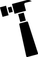 Hammer Icon In Black and White Color. vector