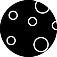 Moon Icon In Black and White Color. vector