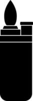 Lighter Icon In Black and White Color. vector