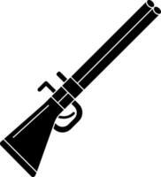 Rifle Icon In Glyph Style. vector