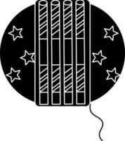 Dynamite Bomb Icon In Black and White Color. vector