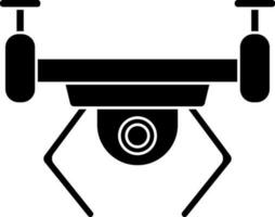 Drone Camera Icon In Black and White Color. vector