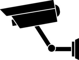 vigilancia cámara icono en negro y blanco color. vector