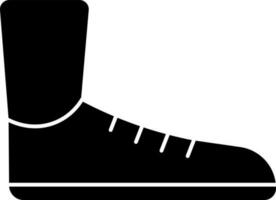 Zapatos icono en negro y blanco color. vector