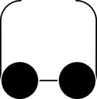 Glyph Style Goggle Icon. vector