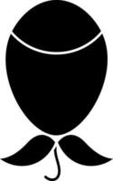 Balloon Icon In Black and White Color. vector