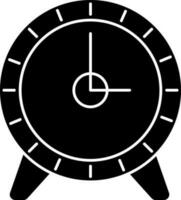 Illustration Of Clock Icon In Black and White Color. vector