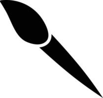 Paint Brush Icon In Black And White Color. vector