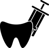 Dental Anesthesia Icon In Glyph Style. vector