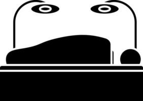 Isolated Operating Table Icon In Black and White Color. vector