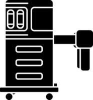 Anesthesia Machine Icon In Black and White Color. vector