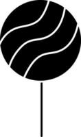 Lollipop Icon In Black and White Color. vector