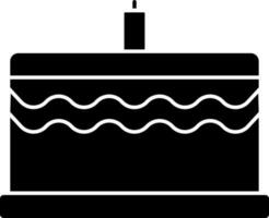 Illustration Of Cake Icon In Black and White Color. vector