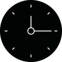 Isolated Clock Icon In Black and White Color. vector