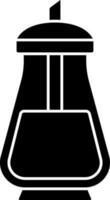 French Press Icon In Black and White Color. vector