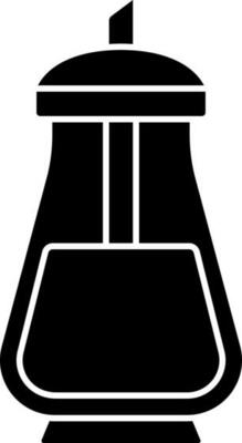 French Press Icon In Black and White Color.