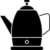 Isolated Kettle Icon In Black and White Color. vector