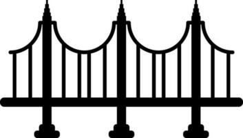 Bridge icon or symbol in Black and White color. vector