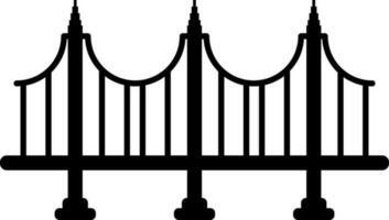 Bridge icon or symbol in Black and White color. vector