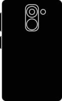 Camera smartphone in black color. vector