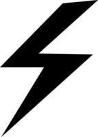 Lighting bolt in black and white color. vector