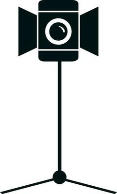 Illustration of spot light with tripod.