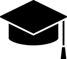 Flat style graduation cap icon. vector