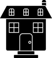 Flat style shelter icon in Black and White color. vector