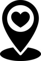 Charity location pointer icon or symbol. vector