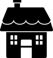 Isolated glyph icon of House. vector